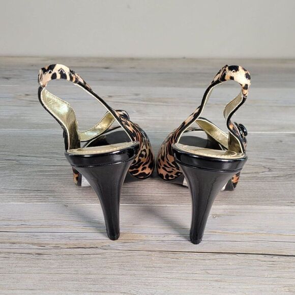 Style & Co. Nixie Leopard Slingback Open Toe Shoes Sz 6.5M - Picture 5 of 8